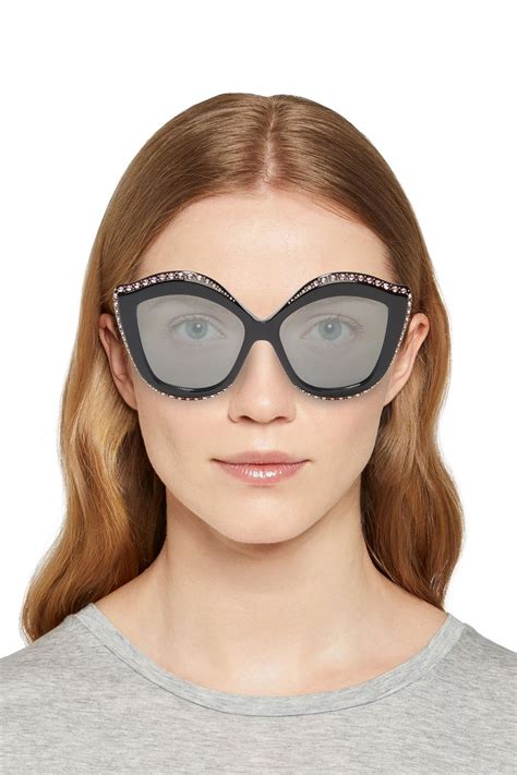 cat eye acetate sunglasses gucci|gucci oversized cat eye sunglasses.